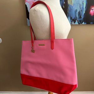 Juicy Couture Barbie Pink And Red Velvet Tote Bag - image 1